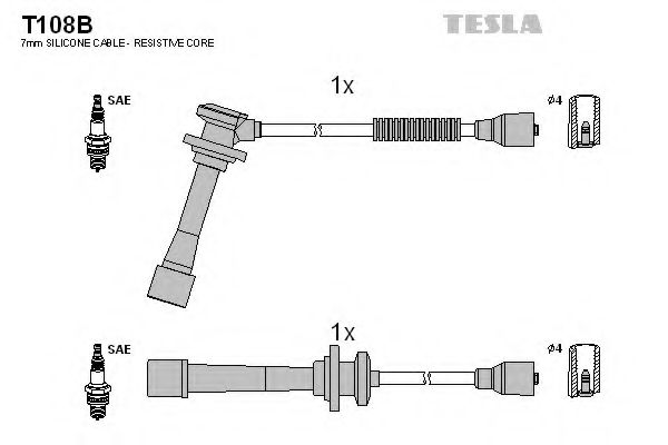 T108B TESLA Ignition Cable Kit
