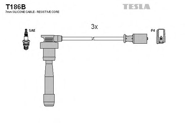 T186B TESLA Ignition Cable Kit