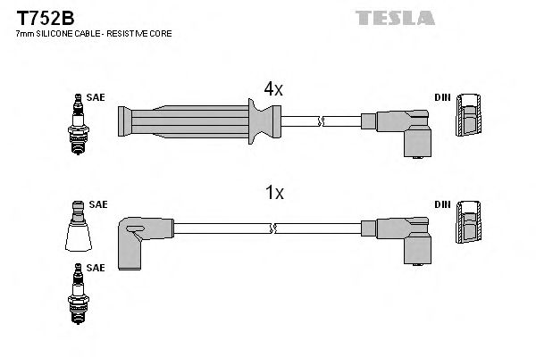 T752B TESLA Ignition Cable Kit
