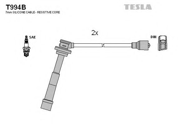 T994B TESLA Ignition Cable Kit