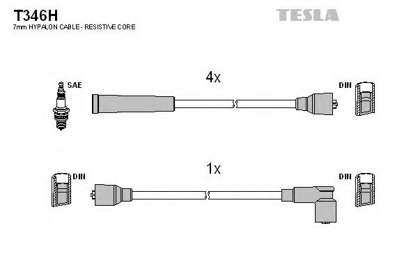 T346H TESLA Ignition Cable Kit