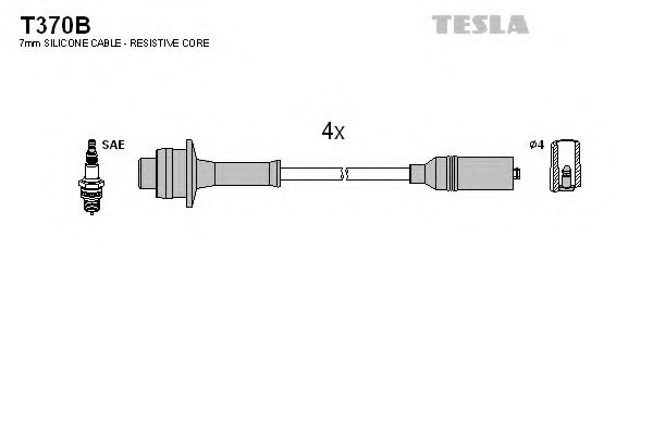 T370B TESLA Ignition Cable Kit