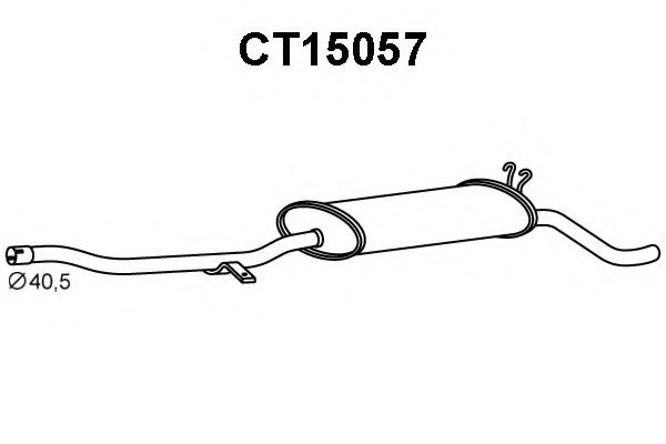 CT15057 VENEPORTE Exhaust System End Silencer