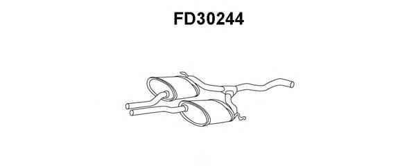 FD30244 VENEPORTE Exhaust System Middle Silencer