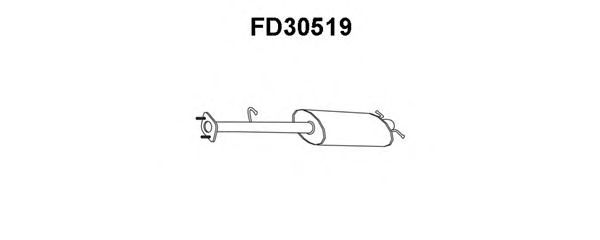 FD30519 VENEPORTE Exhaust System Middle Silencer