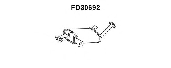 FD30692 VENEPORTE Exhaust System Middle Silencer