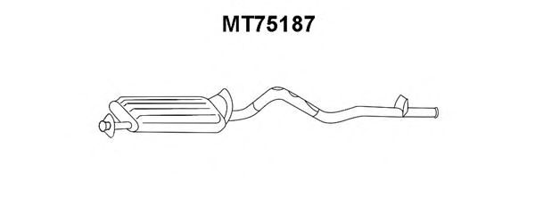MT75187 VENEPORTE Exhaust System Middle Silencer
