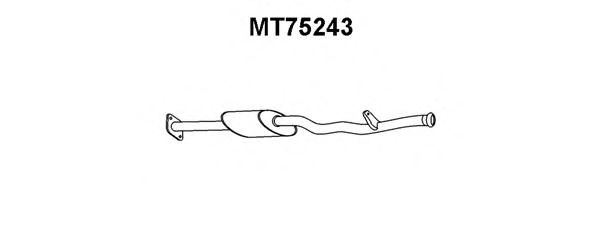 MT75243 VENEPORTE Система выпуска ОГ Средний глушитель выхлопных газов