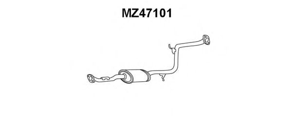 MZ47101 VENEPORTE Система выпуска ОГ Средний глушитель выхлопных газов