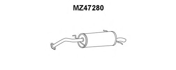 MZ47280 VENEPORTE Система выпуска ОГ Глушитель выхлопных газов конечный
