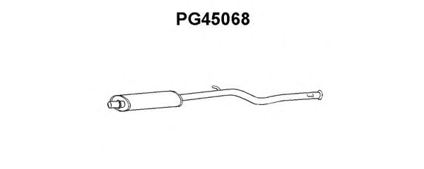 PG45068 VENEPORTE Система выпуска ОГ Средний глушитель выхлопных газов