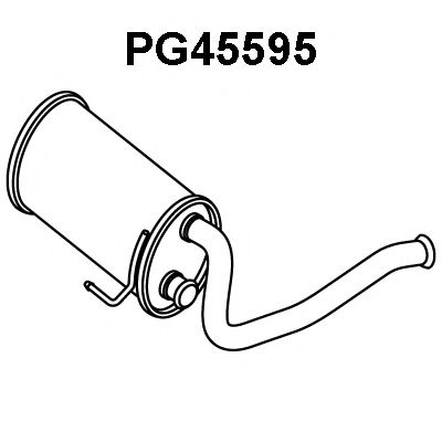PG45595 VENEPORTE Exhaust System Middle Silencer