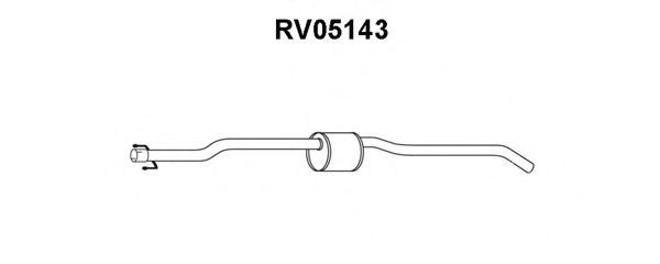 RV05143 VENEPORTE Abgasanlage Mittelschalldämpfer