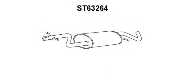 ST63264 VENEPORTE Система выпуска ОГ Средний глушитель выхлопных газов