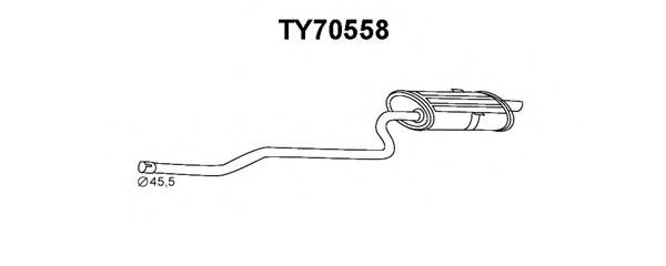 TY70558 VENEPORTE Exhaust System End Silencer