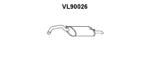 VL90026 VENEPORTE Система выпуска ОГ Глушитель выхлопных газов конечный