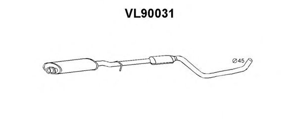VL90031 VENEPORTE Система выпуска ОГ Средний глушитель выхлопных газов