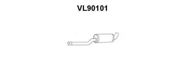 VL90101 VENEPORTE Система выпуска ОГ Средний глушитель выхлопных газов