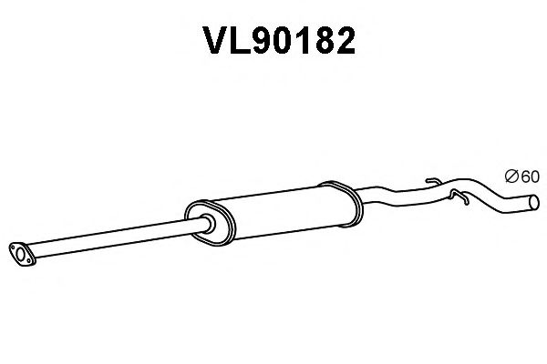 VL90182 VENEPORTE Система выпуска ОГ Средний глушитель выхлопных газов