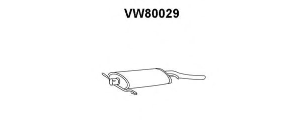 VW80029 VENEPORTE Система выпуска ОГ Глушитель выхлопных газов конечный