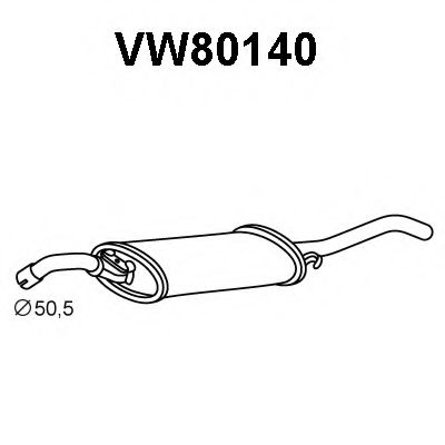 VW80140 VENEPORTE Exhaust System End Silencer