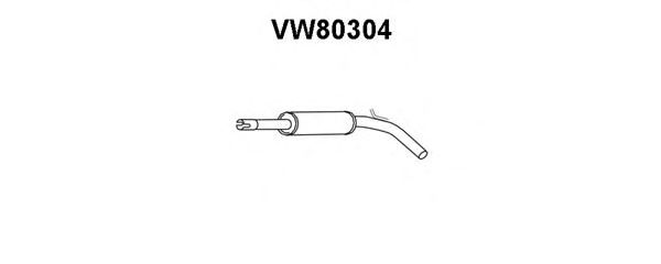 VW80304 VENEPORTE Exhaust System Middle Silencer