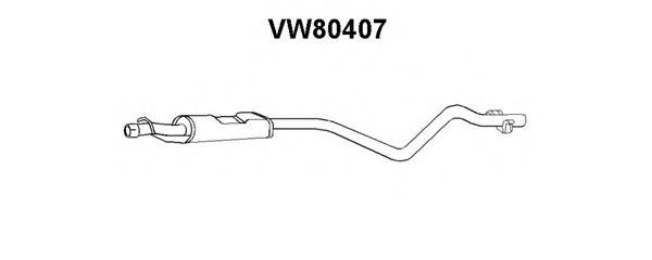 VW80407 VENEPORTE Exhaust System Front Silencer