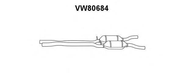 VW80684 VENEPORTE Exhaust System Front Silencer