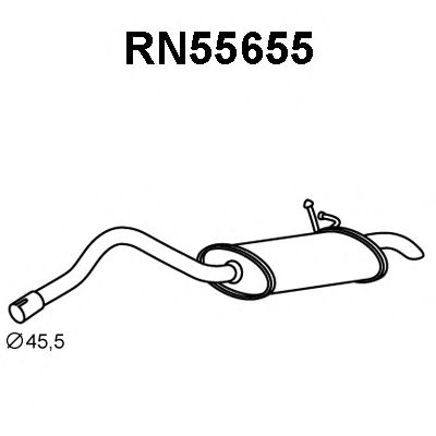 RN55655 VENEPORTE Exhaust System End Silencer