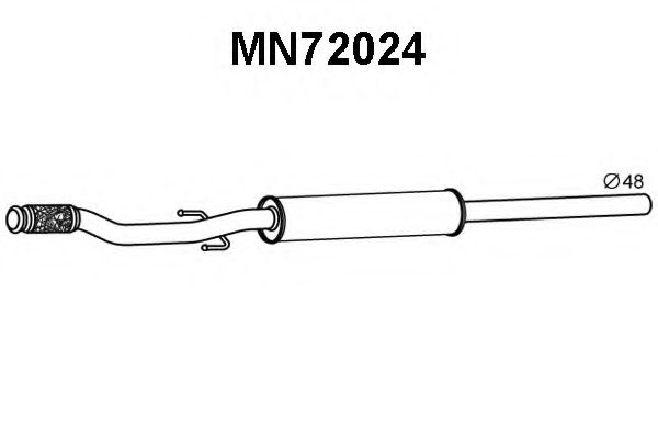 MN72024 VENEPORTE Exhaust System Front Silencer