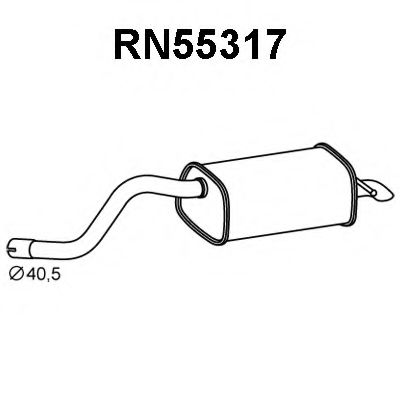 RN55317 VENEPORTE Exhaust System End Silencer
