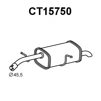 CT15750 VENEPORTE Exhaust System End Silencer