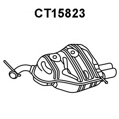 CT15823 VENEPORTE Exhaust System End Silencer