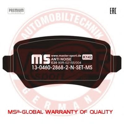 13046028682N-SET-MS MASTER-SPORT Brake System Brake Pad Set, disc brake