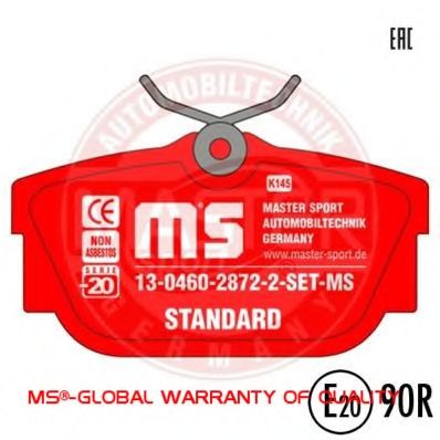 13046028722-SET-MS MASTER-SPORT Brake System Brake Pad Set, disc brake