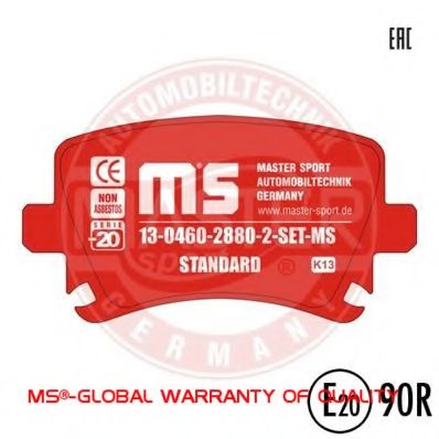13046028802-SET-MS MASTER-SPORT Brake System Brake Pad Set, disc brake