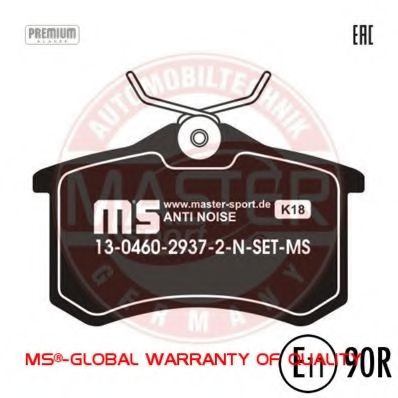 13046029372N-SET-MS MASTER-SPORT Тормозная система Комплект тормозных колодок, дисковый тормоз