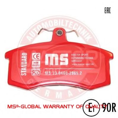 13046029672-SET-MS MASTER-SPORT Brake Pad Set, disc brake
