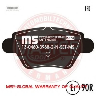 13046039882N-SET-MS MASTER-SPORT Brake Pad Set, disc brake