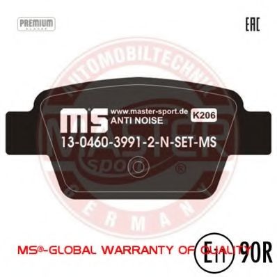 13046039912N-SET-MS MASTER-SPORT Brake System Brake Pad Set, disc brake