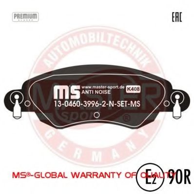 13046039962N-SET-MS MASTER-SPORT Brake Pad Set, disc brake