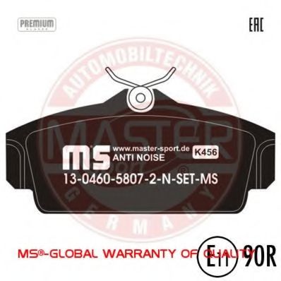 13046058072N-SET-MS MASTER-SPORT Brake Pad Set, disc brake