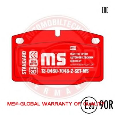 13046070482-SET-MS MASTER-SPORT Тормозная система Комплект тормозных колодок, дисковый тормоз