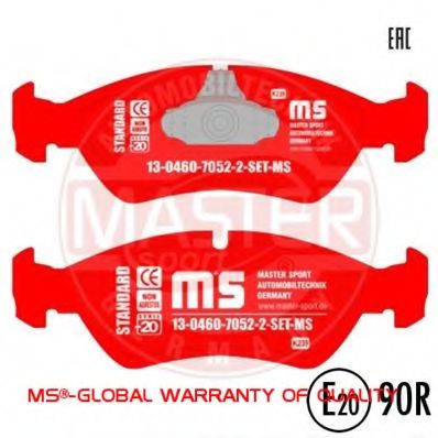 13046070522-SET-MS MASTER-SPORT Brake Pad Set, disc brake