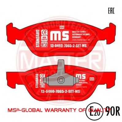 13046070652-SET-MS MASTER-SPORT Brake Pad Set, disc brake