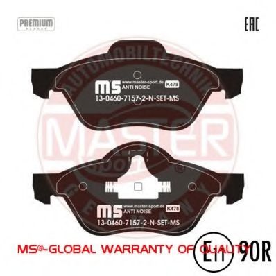 13046071572N-SET-MS MASTER-SPORT Brake Pad Set, disc brake
