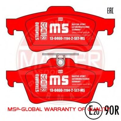 13046071942-SET-MS MASTER-SPORT Brake System Brake Pad Set, disc brake