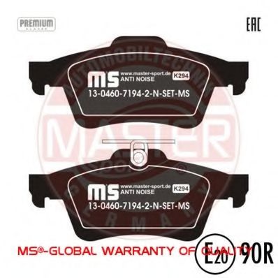 13046071942N-SET-MS MASTER-SPORT Brake System Brake Pad Set, disc brake