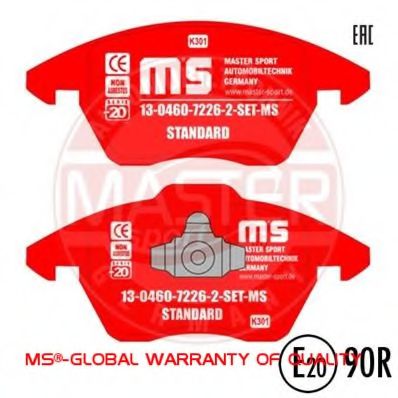 13046072262-SET-MS MASTER-SPORT Brake Pad Set, disc brake