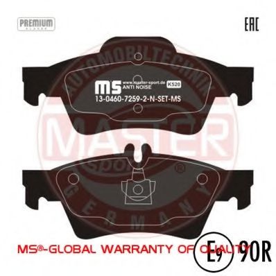 13046072592N-SET-MS MASTER-SPORT Brake Pad Set, disc brake